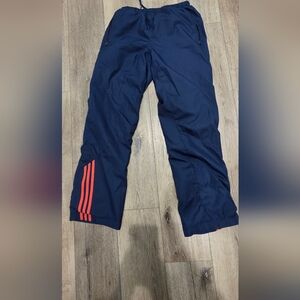 Adidas Dark Blue Pants with Orange Accents